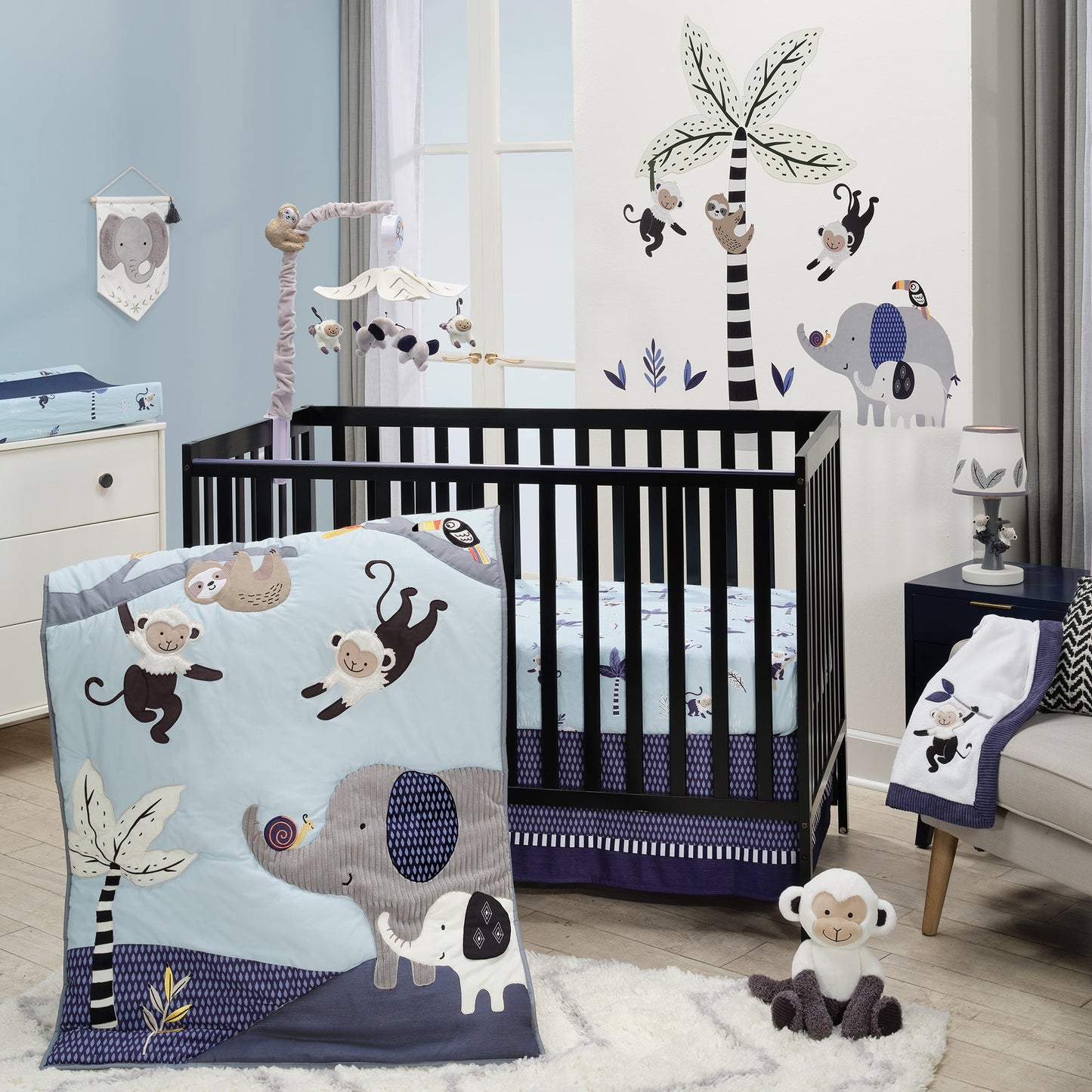 Jungle Party 3-Piece Crib Bedding Set