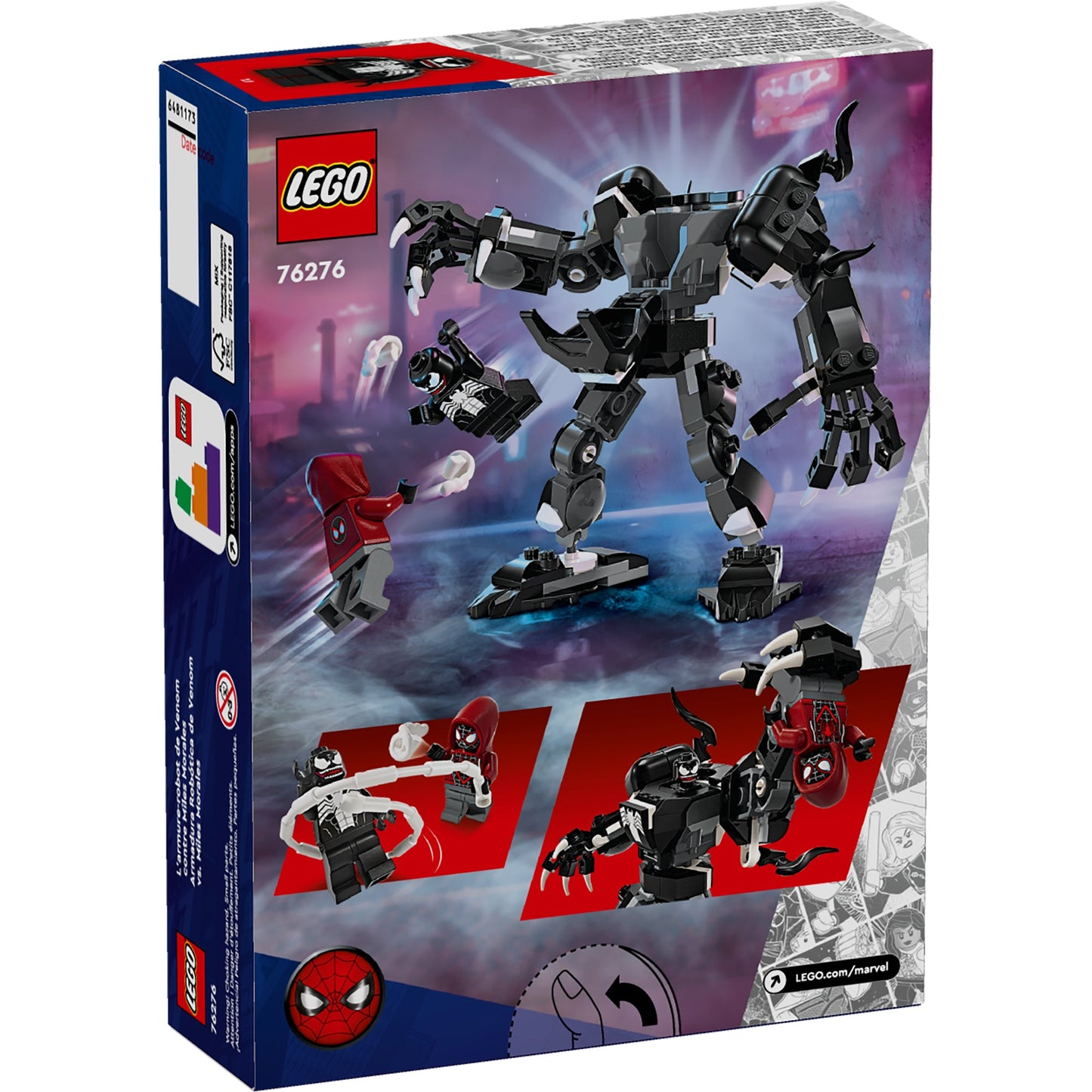 LEGO Marvel Venom Mech Armor vs. Miles Morales, 76276, Ages 6+, 134 Pieces