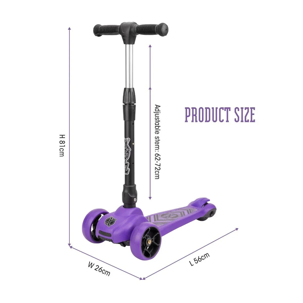 Xootz Scout Tri-Scooter - Purple