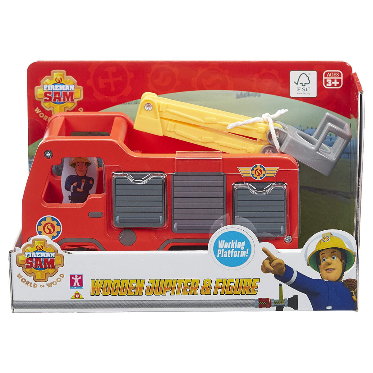 Fireman Sam Wooden Jupiter & Figure